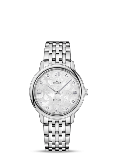 Omega De Ville Prestige Quartz 32.7 Butterfly Stainless Steel / Silver / Bracelet 424.10.33.60.52.001