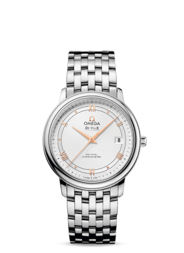 Omega De Ville Prestige Co-Axial 36.8 Stainless Steel / Vintage Silver / Bracelet 424.10.37.20.02.002