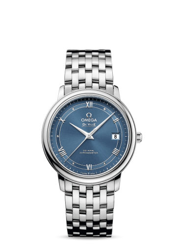 Omega De Ville Prestige Co-Axial 36.8 Stainless Steel / Vintage Blue / Bracelet 424.10.37.20.03.002