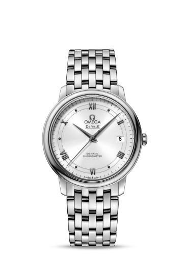 Omega De Ville Prestige Co-Axial 36.8 Stainless Steel / Vintage Silver / Bracelet 424.10.37.20.04.001