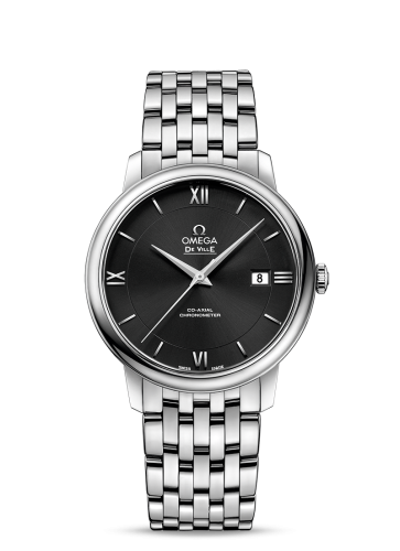Omega De Ville Prestige Co-Axial 39.5 Stainless Steel / Black / Bracelet 424.10.40.20.01.001
