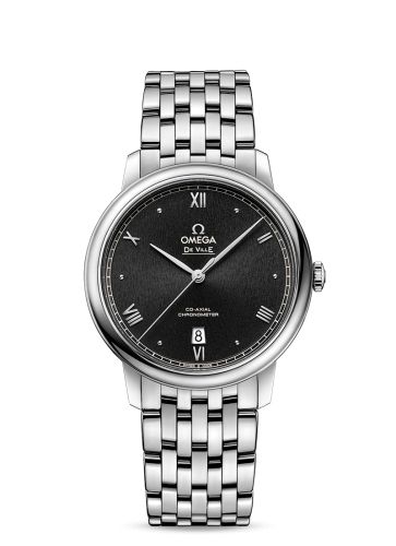 Omega De Ville Prestige Co-Axial 39.5 Stainless Steel / Black Sunburst / Bracelet 424.10.40.20.01.003