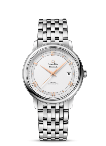 Omega De Ville Prestige Co-Axial 39.5 Stainless Steel / Vintage Silver / Bracelet 424.10.40.20.02.002