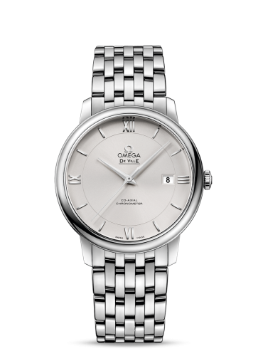 Omega De Ville Prestige Co-Axial 39.5 Stainless Steel / Silver / Bracelet 424.10.40.20.02.003