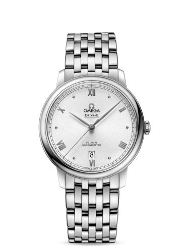Omega De Ville Prestige Co-Axial 39.5 Stainless Steel / Silver Sunburst / Bracelet 424.10.40.20.02.007