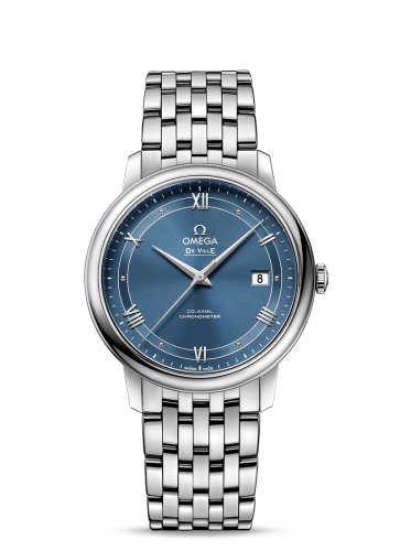 Omega De Ville Prestige Co-Axial 39.5 Stainless Steel / Vintage Blue / Bracelet 424.10.40.20.03.002