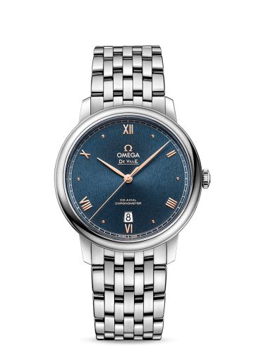 Omega De Ville Prestige Co-Axial 39.5 Stainless Steel / Blue Sunburst / Bracelet 424.10.40.20.03.004