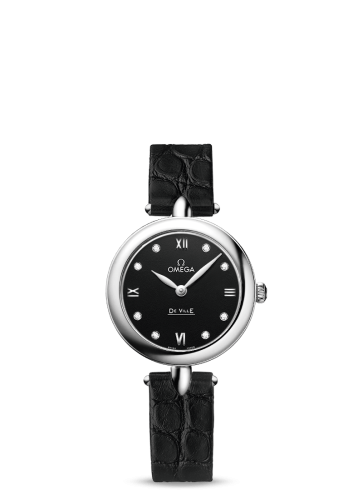 Omega De Ville Prestige Dewdrop Quartz 27.4 Stainless Steel / Black 424.13.27.60.51.001