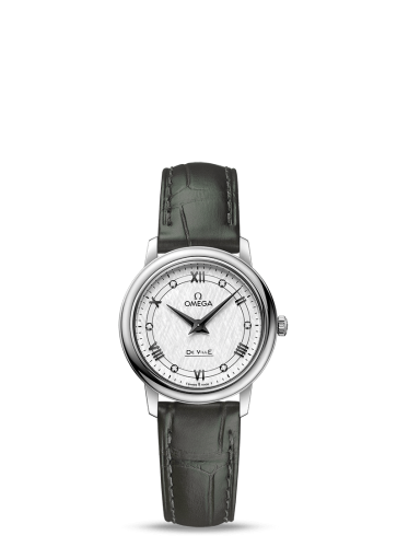 Omega De Ville Prestige Quartz 27.4 Stainless Steel / Vintage Silver Silk 424.13.27.60.52.002