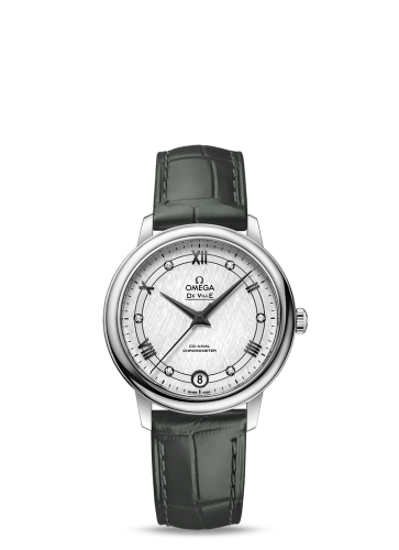 Omega De Ville Prestige Co-Axial 32.7 Stainless Steel / Vintage Silk Silver 424.13.33.20.52.002
