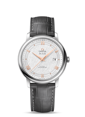 Omega De Ville Prestige Co-Axial 39.5 Stainless Steel / Vintage Silk Silver 424.13.40.20.02.005