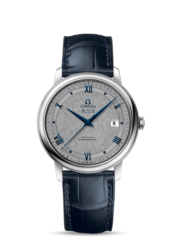 Omega De Ville Prestige Co-Axial 39.5 Stainless Steel / Vintage Grey Silk / Bracelet 424.13.40.20.06.002