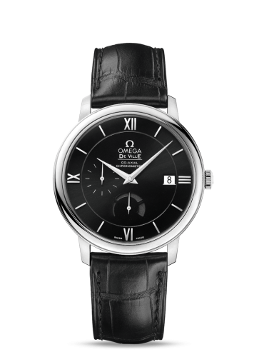 Omega De Ville Prestige Co-Axial 39.5 Power Reserve Stainless Steel / Black 424.13.40.21.01.001