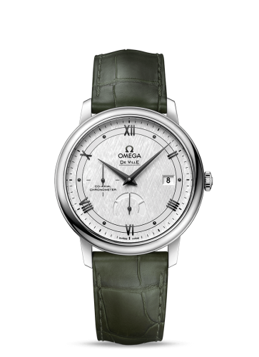 Omega De Ville Prestige Co-Axial 39.5 Power Reserve Stainless Steel / Vintage Silver Silk 424.13.40.21.02.004