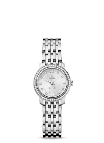 Omega De Ville Prestige Quartz Ladies 24.5 Stainless Steel Diamond / Silver Diamond / Bracelet 424.15.24.60.52.001