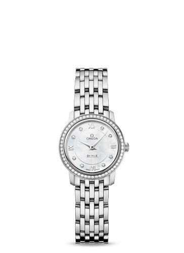 Omega De Ville Prestige Quartz 24.4 Stainless Steel / Diamond / Bracelet 424.15.24.60.55.001