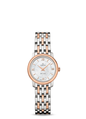 Omega De Ville Prestige Quartz 24.4 Stainless Steel / Red Gold / MOP / Bracelet 424.20.24.60.05.002