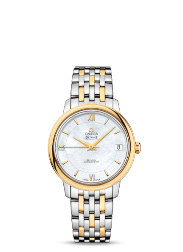 Omega De Ville Prestige Co-Axial 32.7 Stainless Steel / Yellow Gold / MOP / Bracelet 424.20.33.20.05.001