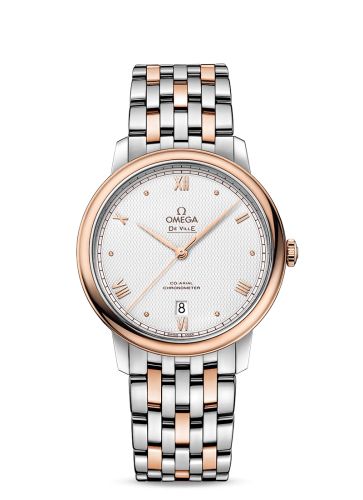 Omega De Ville Prestige Co-Axial 39.5 Stainless Steel / Red Gold / Vintage Silver / Bracelet 424.20.40.20.02.004