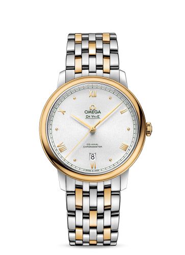 Omega De Ville Prestige Co-Axial 39.5 Stainless Steel / Yellow Gold / Silver Sunburst / Bracelet 424.20.40.20.02.006