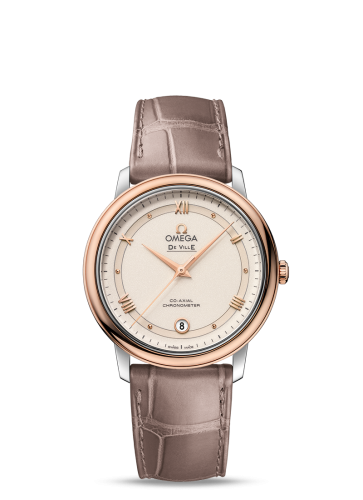 Omega De Ville Prestige Co-Axial 36.8 Stainless Steel / Red Gold / Vintage Ivory 424.23.37.20.09.001