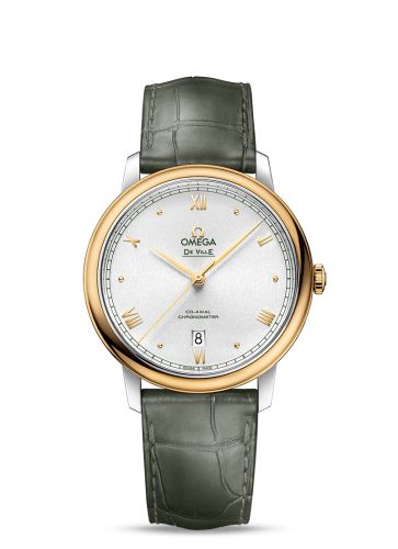 Omega De Ville Prestige Co-Axial 39.5 Stainless Steel / Yellow Gold / Silver Sunburst 424.23.40.20.02.004