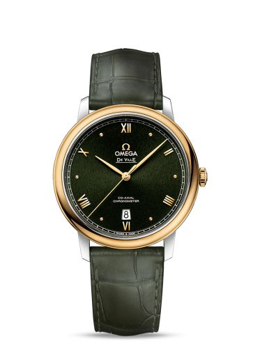 Omega De Ville Prestige Co-Axial 39.5 Stainless Steel / Yellow Gold / Green Sunburst 424.23.40.20.10.001