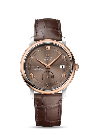 Omega De Ville Prestige Co-Axial 39.5 Power Reserve Stainless Steel / Red Gold / Vintage Brown 424.23.40.21.13.001