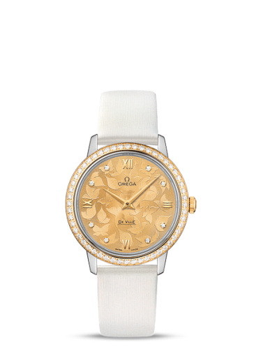 Omega De Ville Prestige Quartz 32.7 Butterfly Stainless Steel / Yellow Gold / Diamond 424.27.33.60.58.001