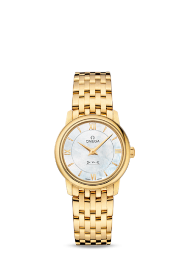 Omega De Ville Prestige Quartz 27.4 Yellow Gold / MOP / Bracelet 424.50.27.60.05.001