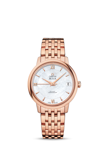 Omega De Ville Prestige Co-Axial 32.7 Red Gold / MOP / Bracelet 424.50.33.20.05.002