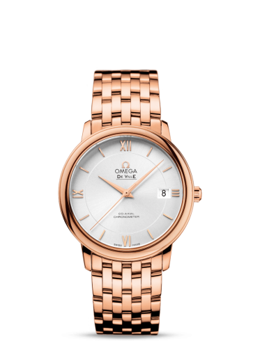 Omega De Ville Prestige Co-Axial 36.8 Red Gold / Silver / Bracelet 424.50.37.20.02.001