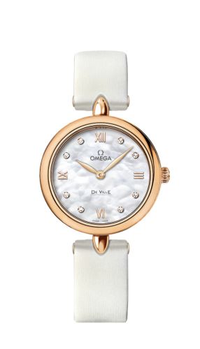 Omega De Ville Prestige Dewdrop Quartz 27.4 Red Gold / White MOP 424.52.27.60.55.002