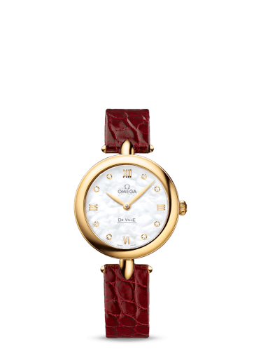 Omega De Ville Prestige Dewdrop Quartz 27.4 Yellow Gold / MOP 424.53.27.60.55.001