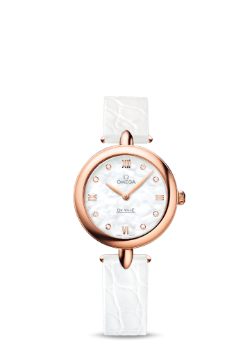 Omega De Ville Prestige Dewdrop Quartz 27.4 Red Gold / MOP 424.53.27.60.55.002