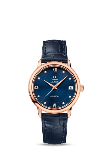Omega De Ville Prestige Co-Axial 32.7 Red Gold / Blue 424.53.33.20.53.001