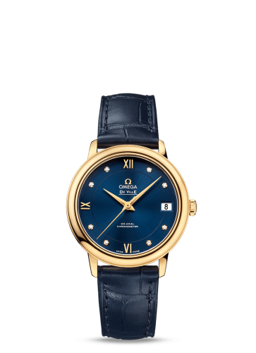 Omega De Ville Prestige Co-Axial 32.7 Yellow Gold / Blue 424.53.33.20.53.002