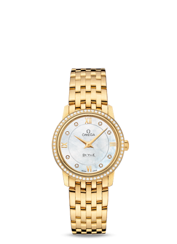 Omega De Ville Prestige Quartz 27.4 Yellow Gold / MOP / Bracelet 424.55.27.60.55.001