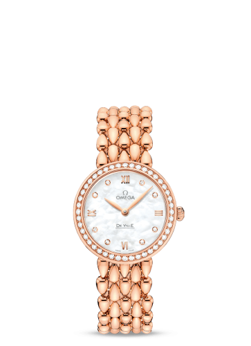Omega De Ville Prestige Dewdrop Quartz 27.4 Red Gold / MOP / Diamond / Bracelet 424.55.27.60.55.004