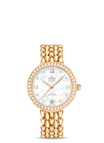 Omega De Ville Prestige Dewdrop Co-Axial 32.7 Yellow Gold / Diamond / MOP / Diamond / Bracelet 424.55.33.20.55.009