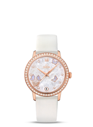 Omega De Ville Prestige Co-Axial 32.7 Red Gold / MOP Butterfly / Diamond 424.57.33.20.55.002