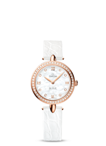 Omega De Ville Prestige Dewdrop Quartz 27.4 Red Gold / Diamond 424.58.27.60.55.002