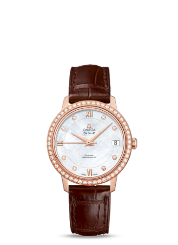 Omega De Ville Prestige Co-Axial 32.7 Red Gold / Diamond 424.58.33.20.55.001