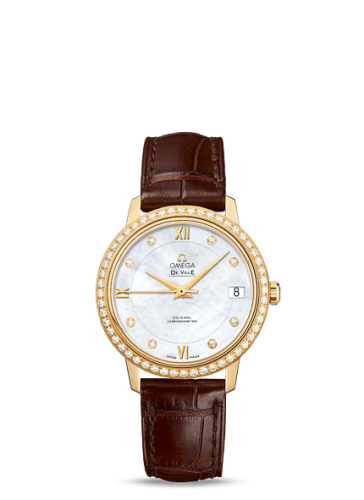 Omega De Ville Prestige Co-Axial 32.7 Yellow Gold / Diamond / MOP 424.58.33.20.55.002