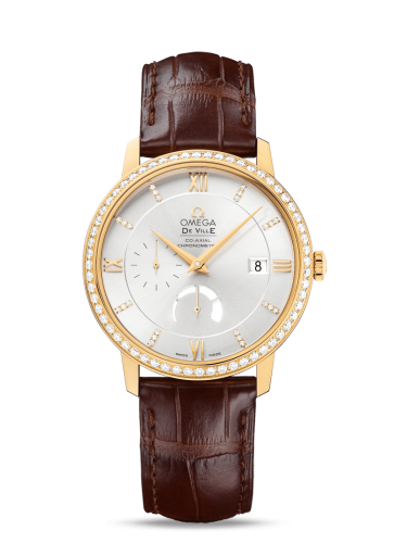 Omega De Ville Prestige Co-Axial 39.5 Power Reserve Yellow Gold / Diamond / Silver 424.58.40.21.52.001