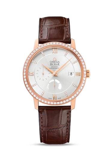 Omega De Ville Prestige Co-Axial 39.5 Power Reserve Red Gold / Silver / Diamond 424.58.40.21.52.002