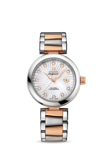 Omega LadyMatic Co-Axial 34 Stainless Steel / Red Gold / MOP / Bracelet 425.20.34.20.55.001