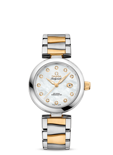 Omega LadyMatic Co-Axial 34 Stainless Steel / Yellow Gold / MOP / Bracelet 425.20.34.20.55.003