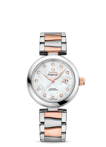 Omega LadyMatic Co-Axial 34 Stainless Steel / Sedna Gold / MOP / Bracelet 425.20.34.20.55.004