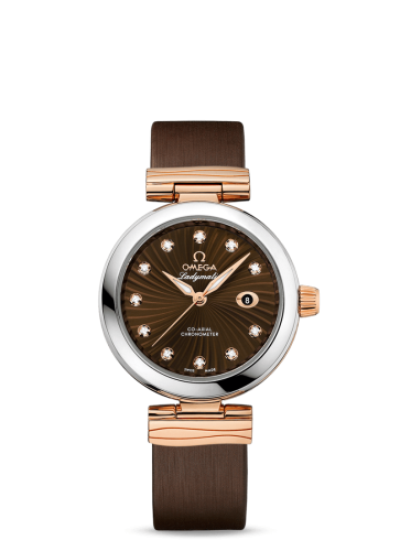 Omega LadyMatic Co-Axial 34 Stainless Steel / Red Gold / Brown 425.22.34.20.63.001